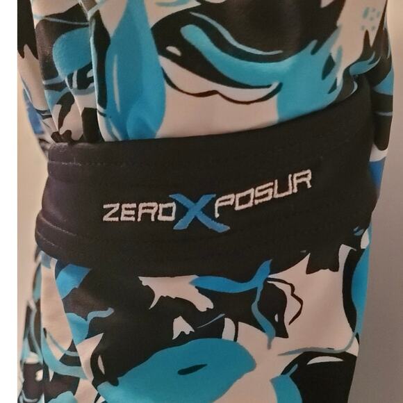 Zero Posur Tankini Royal Blue & Turquoise Size 14 Adjustable Straps - Picture 5 of 7